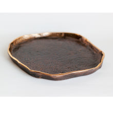 Round Handmade Cast Bronze Trinket Tray Inspired by Wabi-Sabi