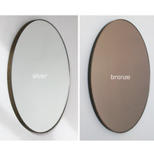 Orbis™ Bronze Tinted Round Contemporary Mirror with a Bronze Patina Brass Frame
