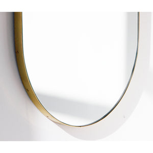 Capsula™ Capsule shaped Wide Mirror with Elegant Brass Frame
