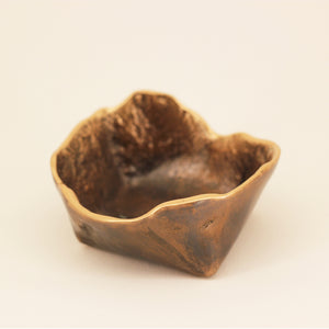 Handmade Cast Bronze Bowl Inspired by Wabi-Sabi, Vide-Poche