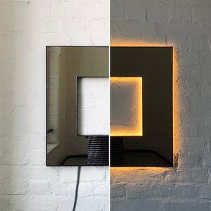 NEW - Original Contemporary Back-Illuminated Bronze Tinted Square Donut™ Mirror