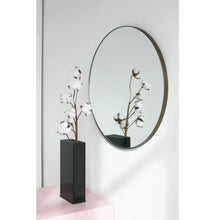 20% off Ready to Ship - Orbis Round Mirror with a Bronze Patina Frame