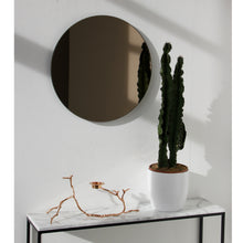 Orbis™ Bronze Tinted Round Minimalist Frameless Mirror