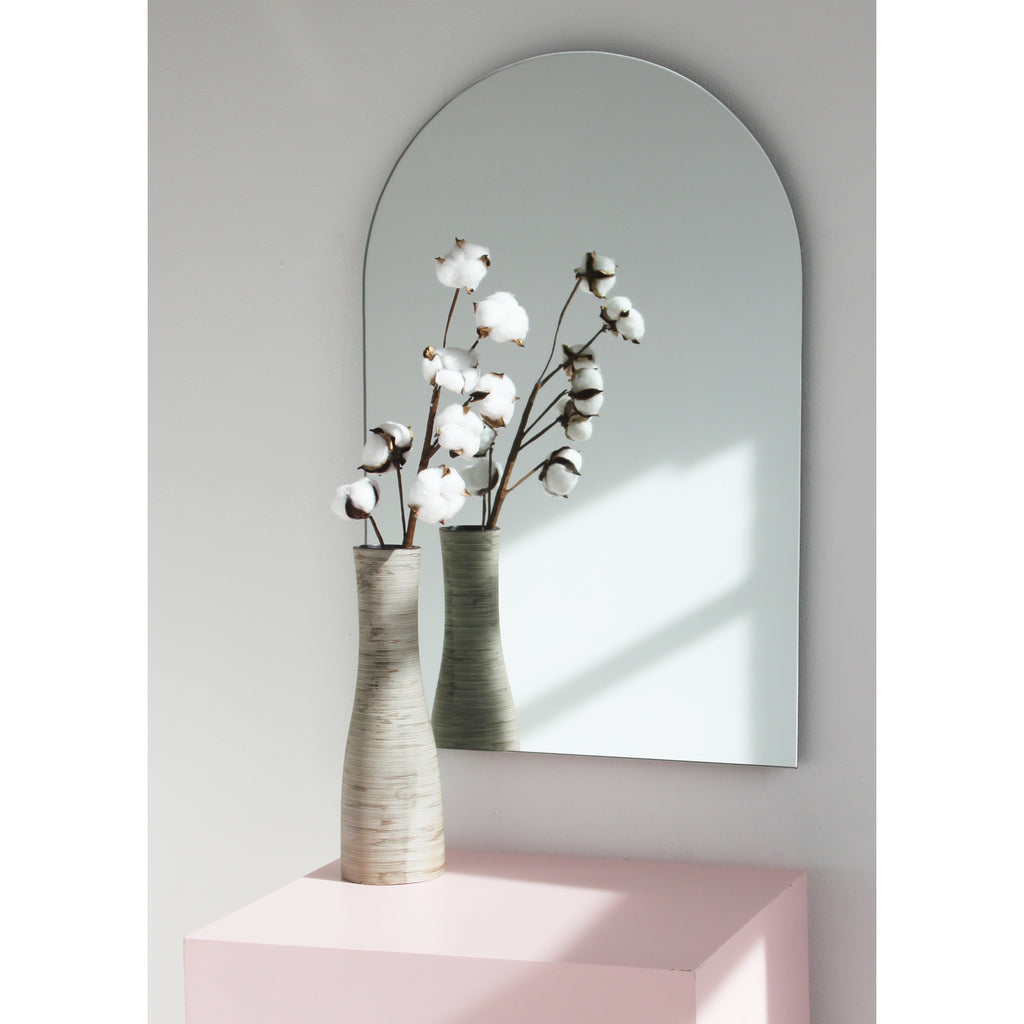 Arcus Arch shaped Minimalist Frameless Mirror, Large – Alguacil & Perkoff