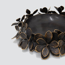 Large Handmade Cast Bronze Kathal Leaves Decorative Bowl Sculpture