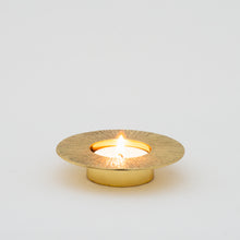 Brass Sun tealight candle holder