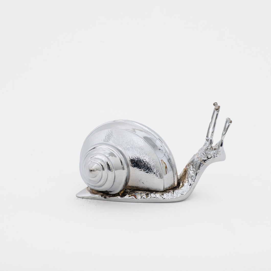 Handmade Nickel plated Decorative Snail, Large Paperweight
