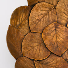 Handmade Brass Cast Leaf Decorative Bowl Sculpture, Large