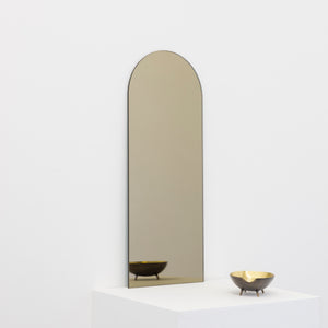 Arcus™ Arched Bronze Tinted Minimalist Frameless Mirror with a Floating Effect