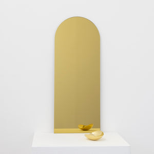 Arcus™ Arch shaped Gold Tinted Minimalist Frameless Mirror