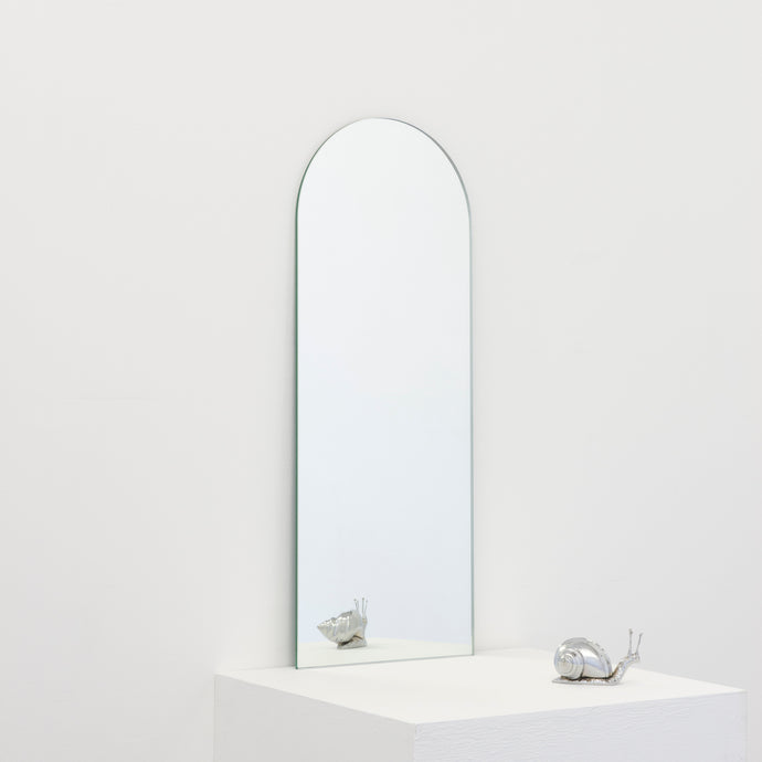 Arcus™ Arched Minimalist Frameless Mirror with a Floating Effect