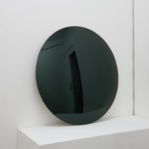 Orbis™ Round Convex Black Tinted Contemporary Frameless Mirror