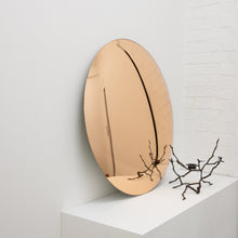 Orbis™ Round Rose Gold Tinted Convex Frameless Mirror