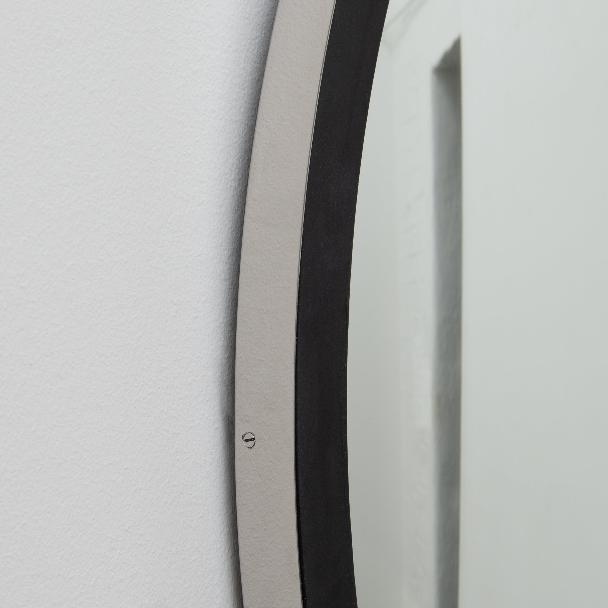 Orbis Suspended Round Mirror, Blackened Stainless Steel Frame, Bespoke –  Alguacil & Perkoff