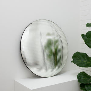Orbis™ Round Reeded Glass Convex Frameless Mirror with Clips