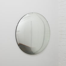 Orbis™ Round Reeded Glass Convex Frameless Mirror with Clips