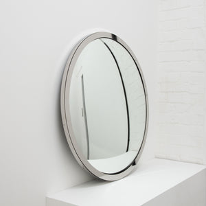 Orbis™ Round Convex Mirror with a Polished Stainless Steel Frame