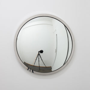 Ready to Ship - Orbis Round Convex Mirror with a Polished Stainless Steel Frame