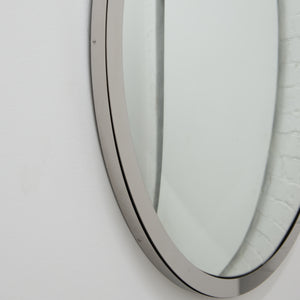 Orbis™ Round Convex Mirror with a Polished Stainless Steel Frame