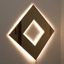 Back Illuminated Contemporary Bronze Tinted Square Donut™ Mirror