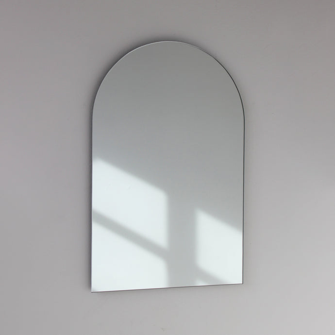 Arcus™ Arch shaped Minimalist Frameless Mirror with a Floating Effect, Large