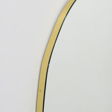 Ergon™ Organic Shaped Modern Customisable Mirror with a Brushed Brass Frame