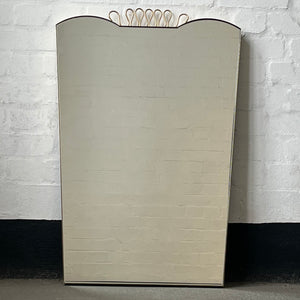 Mid Century Art Deco Mirror with Handcrafted Brass Decorative Detail and Frame - AP Vintage Series One