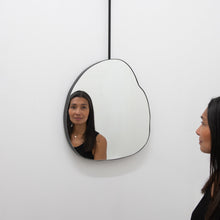 Ergon Ceiling Suspended Organic Mirror with Modern Matt Black Frame