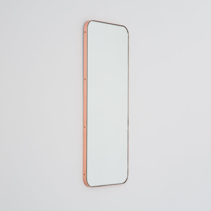 Quadris™ Rectangular Modern Customisable Mirror with a Copper Frame