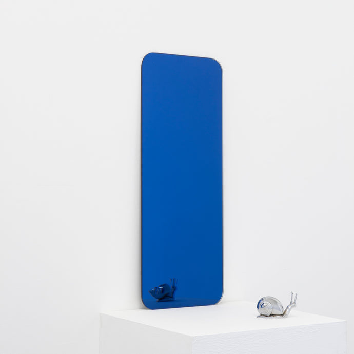 Quadris™ Blue Tinted Rectangular shaped Minimalist Frameless Mirror