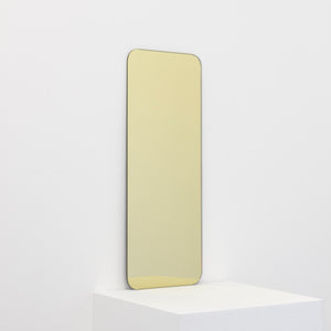 Quadris™ Gold Tinted Rectangular Minimalist Frameless Mirror, Customisable