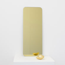 Quadris™ Gold Tinted Rectangular Minimalist Frameless Mirror, Customisable