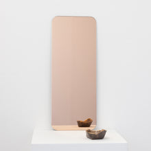 Quadris™ Peach / Rose Gold Tinted Rectangular shaped Contemporary Frameless Mirror