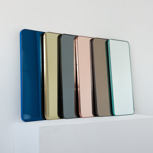 Quadris™ Rectangular Modern Customisable Mirror with a Copper Frame