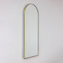 Arcus™ Arch shaped Modern Mirror with a Brass Frame