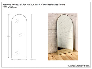 BESPOKE ARCHED MIRROR 2000 X 700