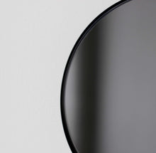 Orbis™ Round Black Tinted Contemporary Bespoke Mirror with Black Frame