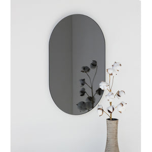 Capsula™ Capsule shaped Black Tinted Contemporary Frameless Mirror