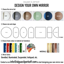 Quadris™ Illuminated Rectangular Contemporary Mirror with Brushed Brass Frame, Oversized, Customisable