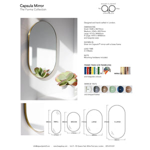 Capsula™ Capsule shaped Modern Versatile Frameless Mirror