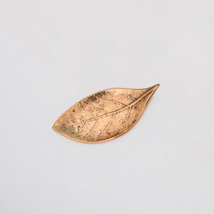 Brass Cast Leaf Decorative Tray Dish Vide-poche, Small