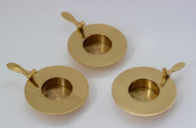 Set of Three, One Bird Brass Tea Light Holders