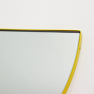 20% off Ready to Ship - Luna Half-Moon shaped Modern Mirror with a Yellow Frame