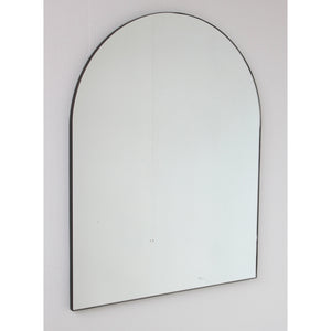 Arcus™ Arch shaped Overmantel Mirror with Contemporary Bronze Patina Frame