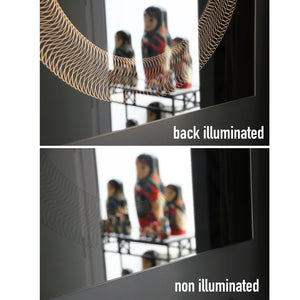 Cosmic GLAZZ™ Illuminated Etched Square Frameless Mirror
