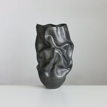 Unique Ceramic Sculpture Vessel Black Dehydrated Form N.57, Objet d'Art