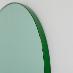 Orbis™ Contemporary Round Green Tinted Mirror with Green Frame