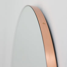 20% off Ready to Ship - Orbis Round Minimalist Bespoke Mirror with Copper Frame