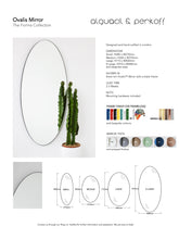 Ovalis™ Illuminated Ceiling Suspended Contemporary Oval Mirror with a Brass Frame, Customisable