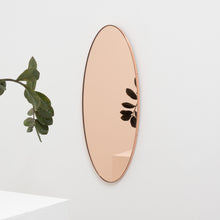 Ovalis™ Oval shaped Rose Gold Modern Mirror with a Copper Frame